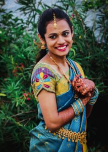 Woman celebrating Dussehra